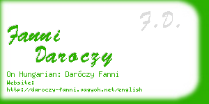 fanni daroczy business card